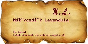 Márcsák Levendula névjegykártya